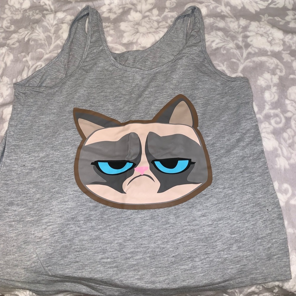 Grumpy cat tank top